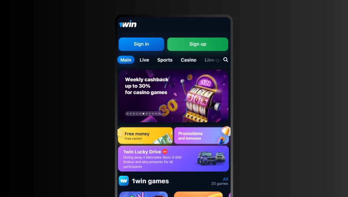 1win casino app