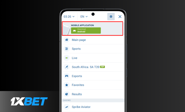 Step 3 - download 1xbet Download 1xbet mobile app