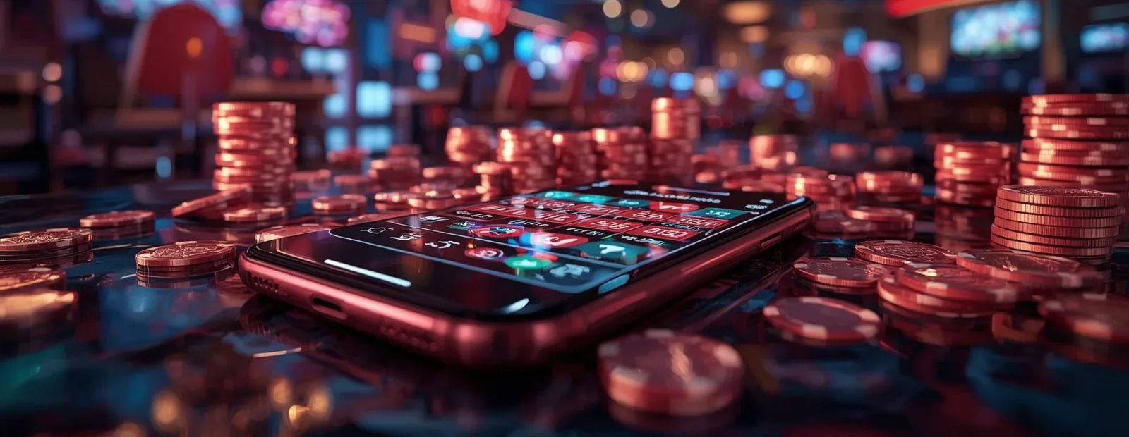Withdraw Your Winnings Mobile phone on roulette board with poker chips symbolizing fast casino payout withdrawals